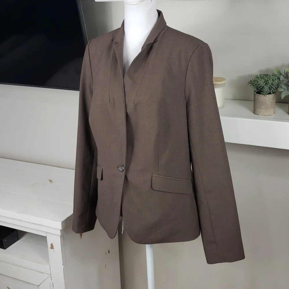 The Limited Long Sleeve Blazer One Button Front Closure